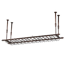 Portabottiglie ZXMEI soffitto appesi per Restaurant Cafe Kitchen, 47.2"x11.8 (Nero/Bronzo)