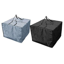 Cuasting - Set di 2 cuscini per sedili da esterni, impermeabile, per il trasporto, colore: grigio, 81 x 81 x 61 cm