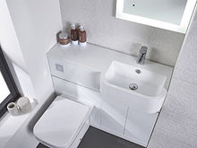 Match Destra Combinazione unità WC e lavabo One Piece Completo (Bianco Lucido)
