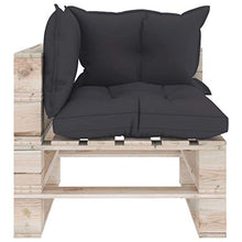 vidaXL Divano Angolare da Giardino in Pallet con Cuscini Legno di Pino