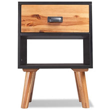 mewmewcat Comodino in Massello Acacia 40x30x58 cm
