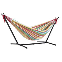 EJKDF Amaca con Supporto, Pieghevole da Campeggio Portatile Singolo Doppio con Sacchetto di stoccaggio Swing all'aperto, Interni ed Esterni per Cantiere da Picnic