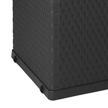vidaXL Baule da Giardino 420L in PP Antracite Contenitore Cassa Cassapanca Box