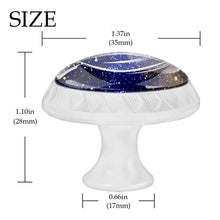 4 pcs White Cabinet Knobs for Kitchen Cabinets Bedroom Wardrobe Dresser Drawers Black blue starry sky