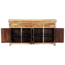 SKM Credenza con 4 Cassetti 160x40x85 cm Legno Massello di Mango