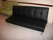 ITALFROM Divano Letto Sofa Bed Divani 3 Posti 178 X 79 X 84 Divanetti Divano Attesa Nero - cod.2835