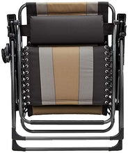 Amazon Basics - Sedia a sdraio Zero Gravity, imbottita, nero, set da 2