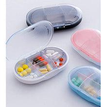 DOITOOL - Contenitore per pillole da viaggio, 1 contenitore portatile per pillole, 6 griglie, per medicine, contenitore organizer (nero)