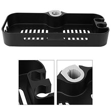 zhoul piatto doccia multifunzione, mensola portaoggetti per asta doccia nera opaca con accessorio da bagno supporto per soffione doccia