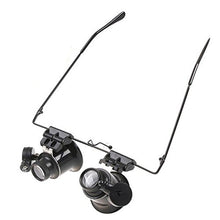 SaySure - Watch Repair Glasses Style Magnifier Loupe 20X with LED Light