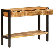 E E-NICES Credenza con 3 Cassetti 110x35x75 cm Legno Massello di Mango
