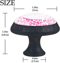 Modello leopardo rosa Pomelli per Porta Set di 4 Pomelli per Mobili Manopole per Cassetti Cucina Armadio Vetro