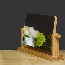 Specchio di Trucco Desktop Mirror Semplice di Legno Solido Specchio da Toilette Portatile in Legno Desktop Mirror Beauty