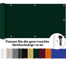 ROBAG Tenda frangivento da Balcone, Protezione Solare, con Occhielli per Giardino, Balcone, 90x500cm, Verde