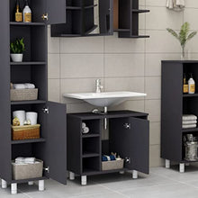 Armadio da bagno, 60 x 32 x 53,5 cm, colore: grigio