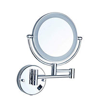 CENPEN Trucco LED Specchio Doppio Parete Bagno Specchio Specchio di Trucco di 8 Pollici Regolabile Specchio Retrattile d'Argento a Muro