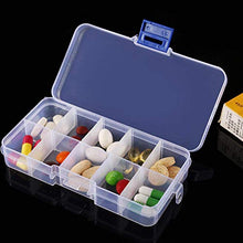 BGSFF Portapillole da Viaggio Portatile per Tablet portapillole Trasparente e visibile 10 Trasparente