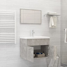 vidaXL Set Mobili da Bagno 2 pz Grigio Cemento in Truciolato