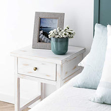 Kenay Home-Comodino bianco comodino letto camera bambini camera da letto 1 cassetto Fred, 42 x 40 x 60 cm (WxDxH)
