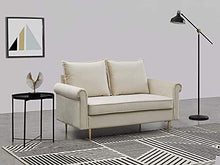 Stile moderno salotto divano a 2 o 3 posti panca divano imbottito,Beige-2 Seater Sofa Only - Arredi Casa