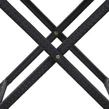 E E-NICES Tavolo Pieghevole Nero 80x45x75 cm in Polyrattan
