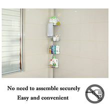 uuhome angolare telescopico per la doccia acciaio inox/rack da bagno ad angolo Scaffale doccia regolabile con bastone Cestino – con 4 ripiani, Metallo, Argento lucido …