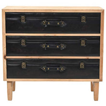 SKM Cassettiera in Legno Massello di Abete 80x36x75 cm
