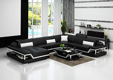 JVmoebel G8004 - Divano angolare in pelle, design moderno