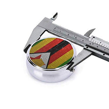 Bandiera dello Zimbabwe, contenitore rotondo per pillole a 3 scomparti, in metallo, per medicina e vitamina