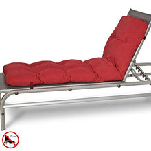 Beautissu Cuscino per lettini Prendisole e sedie a Sdraio Flair RL - 190x60x8cm - Ideale in Spiaggia, Giardino, Balcone - Rosso