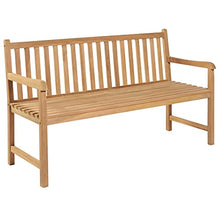 vidaXL Panca da Giardino con Cuscino Beige 150 cm Legno di Teak