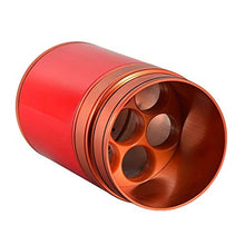QINJLI Alluminio Cigar Box, Cigar Box Gift Box, Red Sigaro Cilindro, Sigaro igrometro umidificatore Corsa Sigaro Tubo 7 Cigar 28 Millimetri