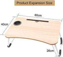 Tavolo pieghevole per computer portatile, ideale anche come tavolo per lettura e vassoio per la colazione, per letto e divano, da 60 x 40 cm - Arredi Casa