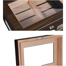 YUMO Humidor per sigari per ca. 124 sigari, Marrone, con igrometro e umidificatore