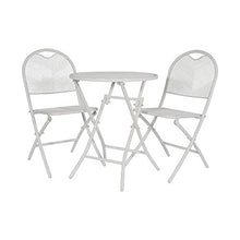 Gartentraum Set da caffè Pieghevole a 2 posti in Giallo o Bianco - Set Bistro Rosie/Bianco