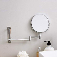 CENPEN Specchio da parete per il trucco Bagno a parete Rocker Specchio pieghevole 7 pollici Specchio bifacciale (Colore: Argento, Dimensioni: 17,8 cm)