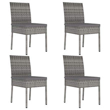 FAMIROSA Set da Pranzo da Giardino 5 pz in Polyrattan Grigio-5701