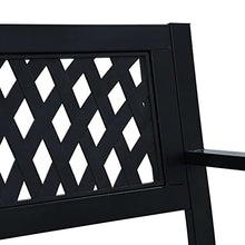 VidaXL - Panca da giardino, 125 cm, colore: Nero