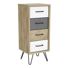 Demeyere - Cassettiera a 4 cassetti, stile scandinavo retrò, collezione FILEA