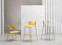 SCAB DESIGN Sgabello Modello Lisa Set 2 Pezzi - Disponibile in 6 Colori - Disponibile in 2 Altezze per casa, Bar, ristoranti, pizzerie, Pub. (Antracite, 75)