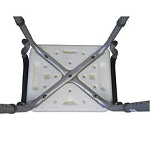 Sgabello bagno, Sgabello doccia regolabile in altezza, Braccioli, Antiscivolo, Grigio