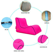 Wsaman Sdraio da Spiaggia Sgabello da Pesca Relax Comoda Rimovibile Gonfiabile Ultra Divano Piccolo, Divano Pigro con Materiale Paracadute per Adulti E Bambini,S