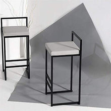BDLYZ Yxsd Bar Stool Home Décor Mobili - Metallo Sgabello con Seat- contatore Ecopelle - Contemporary Grey