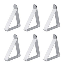 OhhGo 6 pezzi in acciaio inox tovaglia copertura clip titolare battiscopa morsetti