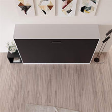 SMARTBett Letto a Scomparsa Basic Letto Ribaltabile Letto a Muro (120x200 Orizzontale, Bianco/Antracite Parte Frontale)