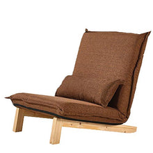 Laishutin Divano Poltrona da Salotto Pieghevole Lazy Sofa Balcony Armchair per Soggiorno e Ufficio (Color : Brown, Size : 80 * 70 * 75cm)