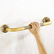 GYCS Corrimano in Ottone per Bagno/Maniglia con Impugnatura Antiscivolo di Sicurezza/Corrimano Dritto per WC da 2,5 cm - Assemblaggio da 51 cm