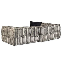 Tidyard Pouf Divano Modulare a 2 Posti con Braccioli in Patchwork Tessuto 140x70x40 cm,Divano 2 Posti,Divano in Tessuto,Divano Cameretta,Divano Modulare in Tessuto - Arredi Casa