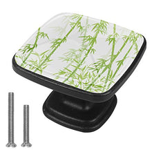 Verde bambù Pomelli per Porta Set di 4 Pomelli per Mobili Manopole per Cassetti Cucina Armadio Vetro