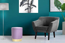 One Couture - Sgabello in velluto, con base in metallo, colore: Viola
